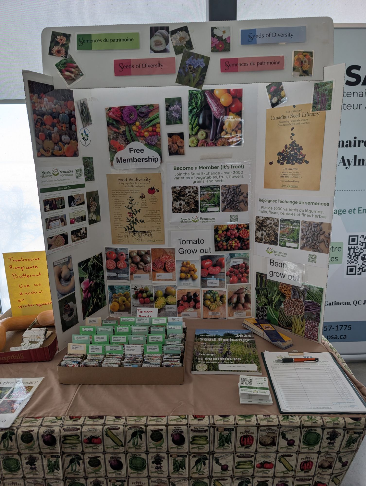 Semences of Diversity table