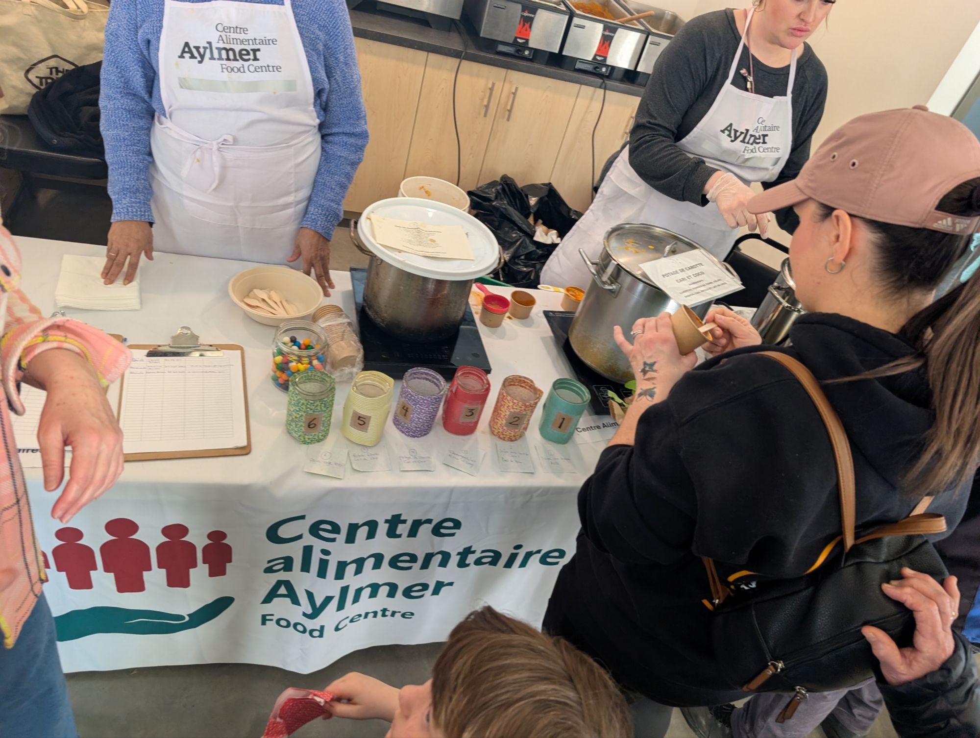 Serving and voting station for La Coupe de Soupe Aylmer